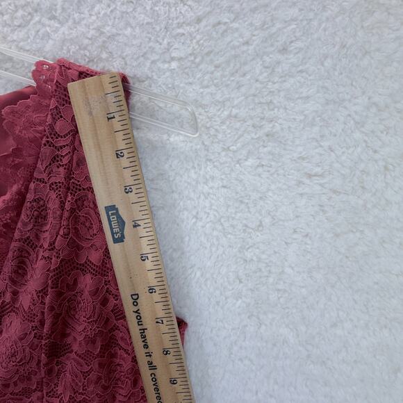 Reoria Lace Trim Top Women Sze M V Neck Sleeveless Crop Top Floral Y2K Going Out - Picture 6 of 11